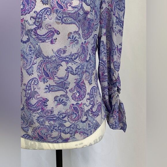 Isabel Marant Torence Paisley Silk Cut-Out Top size 38/ us size 6 - Picture 7 of 16